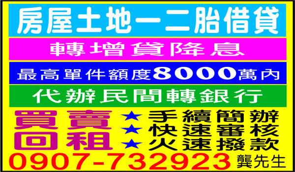 一二胎借貸，轉增貸降息